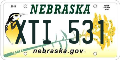 NE license plate XTI531