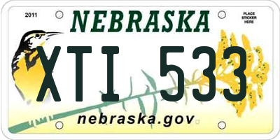 NE license plate XTI533