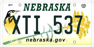 NE license plate XTI537