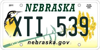 NE license plate XTI539