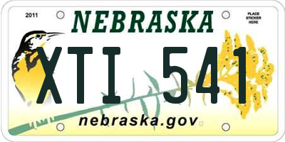 NE license plate XTI541