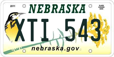 NE license plate XTI543
