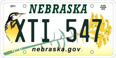 NE license plate XTI547