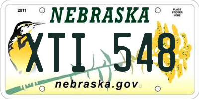 NE license plate XTI548