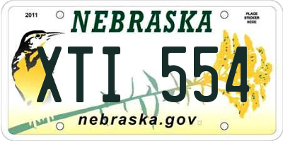 NE license plate XTI554
