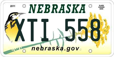 NE license plate XTI558