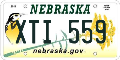 NE license plate XTI559