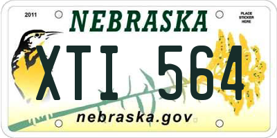 NE license plate XTI564