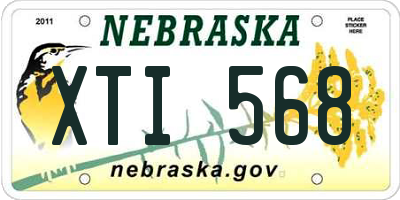 NE license plate XTI568