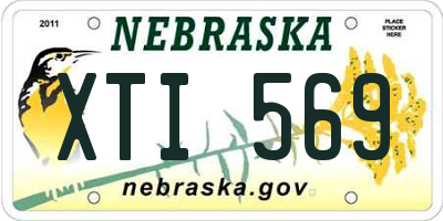 NE license plate XTI569