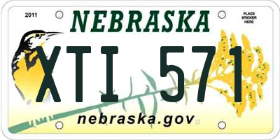 NE license plate XTI571
