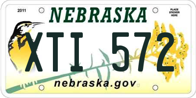 NE license plate XTI572