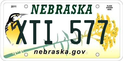 NE license plate XTI577