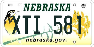 NE license plate XTI581