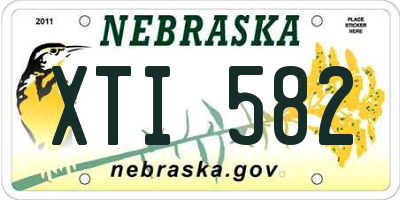 NE license plate XTI582