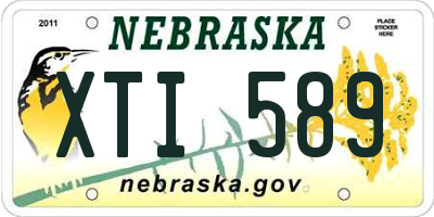NE license plate XTI589