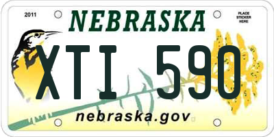 NE license plate XTI590
