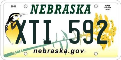 NE license plate XTI592