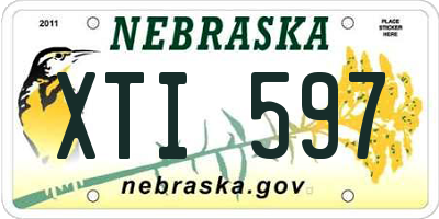 NE license plate XTI597