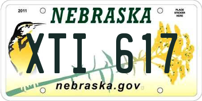 NE license plate XTI617