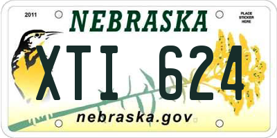 NE license plate XTI624