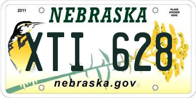 NE license plate XTI628
