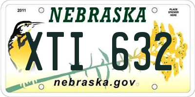 NE license plate XTI632