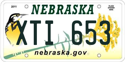 NE license plate XTI653