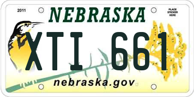 NE license plate XTI661