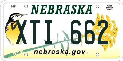 NE license plate XTI662