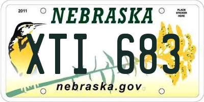 NE license plate XTI683