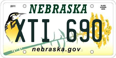 NE license plate XTI690