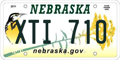 NE license plate XTI710