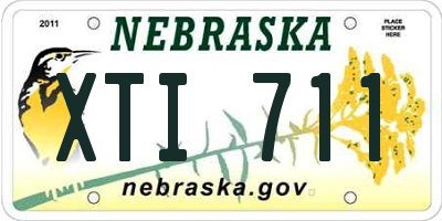 NE license plate XTI711