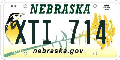 NE license plate XTI714