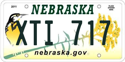 NE license plate XTI717
