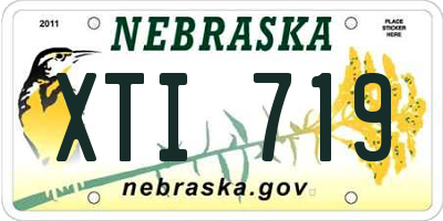 NE license plate XTI719