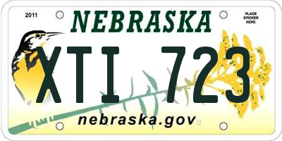 NE license plate XTI723