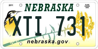 NE license plate XTI731