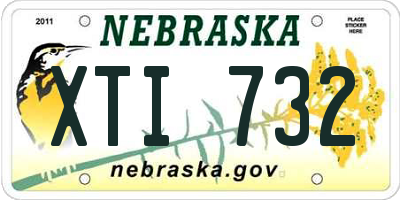 NE license plate XTI732