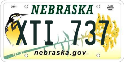 NE license plate XTI737