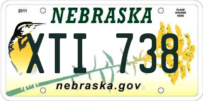 NE license plate XTI738