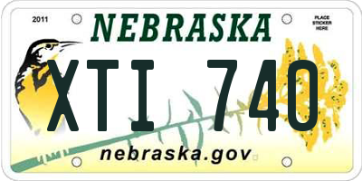 NE license plate XTI740