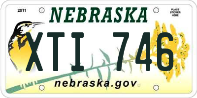 NE license plate XTI746