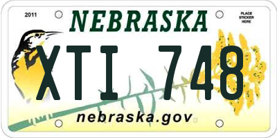 NE license plate XTI748