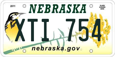NE license plate XTI754