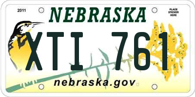 NE license plate XTI761