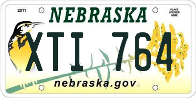 NE license plate XTI764
