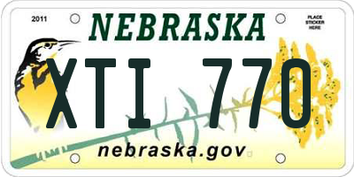 NE license plate XTI770