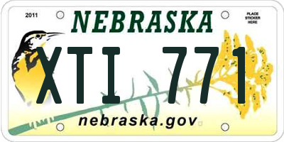 NE license plate XTI771